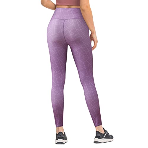 OYZ Cintura alta sensación desnuda pantalones de yoga push up deporte mujeres fitness correr polainas mujer energía sin fisuras gimnasio chica medias, Morado (, XL