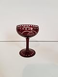 Antik Likör Glas Egermann Likörglas, Likörschale Böhmisches Glas rubin rot Antik Glas Sammler Glas gebraucht Zustand wie neu Höhe ca. 8,8 cm