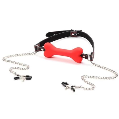 Bijoux oraux en cuir rouge de yoga et d'exercice physique confortables