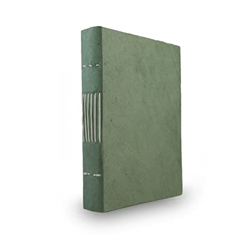 Kathmandu Valley Co. Nepali Keeper Journal with Handmade Lokta Paper. Made in Nepal. (5x7 Inches, Sage)