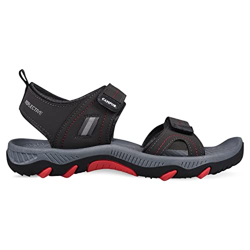 Image of Campus Men's 2GC-03 D.GRY /RED Sandal - 9UK /India 1 Pair