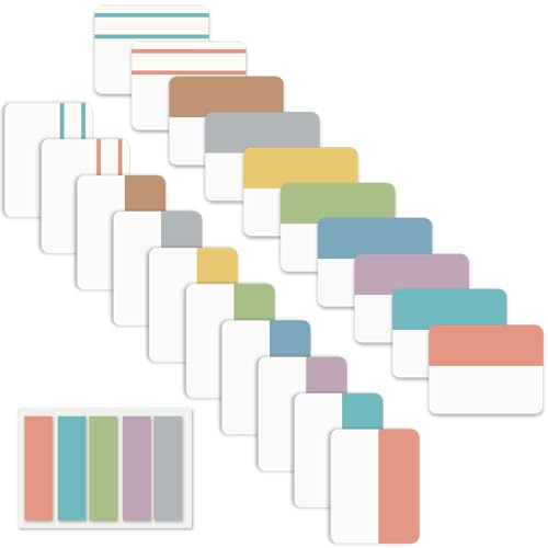 Image of ELII 500 PCS Tabs 2 Inch Book Tabs Sticky Index Tabs,Page Marker | File Tabs,Self Adhesive, Labels for Notebooks,Repositionable, Tape Flags, Binders,File Folders,Smooth Writing,Page Tabs