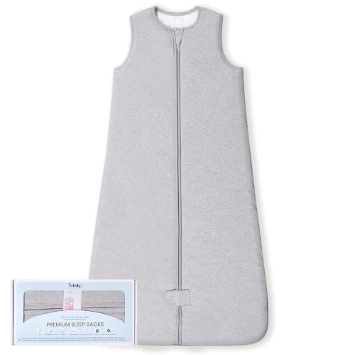 Image of TotAha Toddler Sleep Sack 1.0 TOG for 2T-3T-4T, Soft Wearable Blanket Baby Sleep Bag with 2-Way Safe Zippers,Fluffy Extra Large Sleeping Sacks, Grey