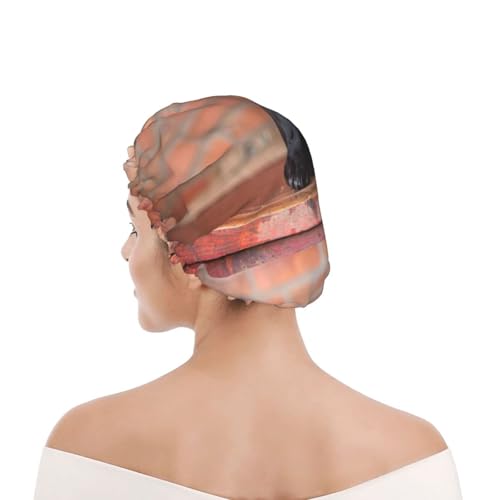 Gorro de ducha para mujeres y hombres UK reutilizable impermeable con banda elástica estampado Cane Corso, perros negros grandes, mascotas