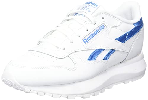 Reebok Classic Leather SP, Baskets Femme, FTWR White/FTWR White/Essential Blue, 38 EU