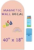 HeatPomelo Arch Magnetic Wall Decal - 40' x 18' Matte Finish Chalkboard Sticker for Wall - Magnetic Board for Playroom, Home Classroom(Camel Blush)