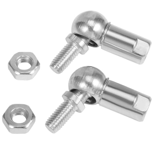 Image of TA-VIGOR 2PCS CS8 Rod End Ball Bearings M5 x 0.8mm, Male Thread, Carbon Steel Right-Hand Angle Joints, Self-Lubricating Spherical Bearings for Linkage and Machinery Applications