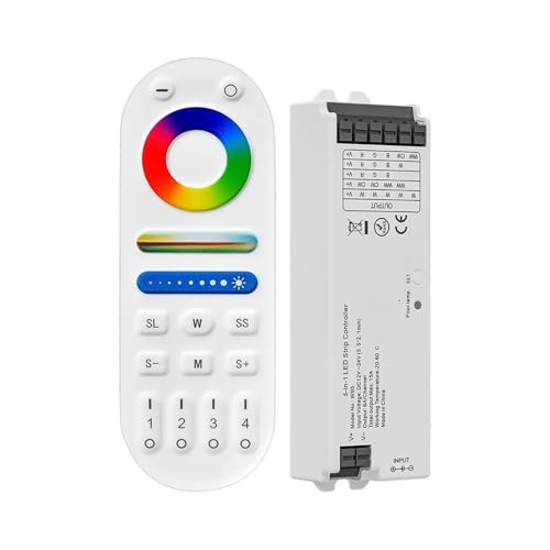 Variateur de bande lumineuse LED résout les clignotements, contrôleur 5 en 1 RGBW CCT
