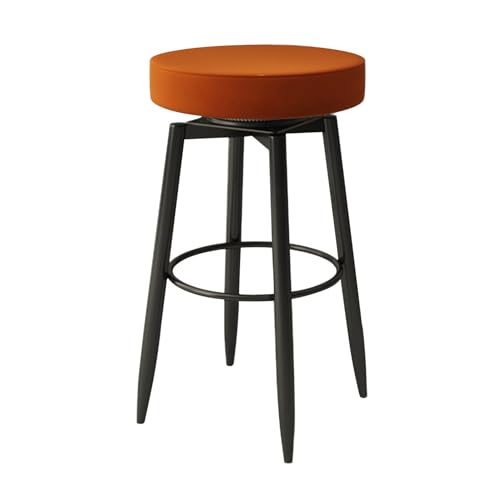 Tabouret pivotant de cuisine sans dossier avec assise rembourrée et rotation 360°