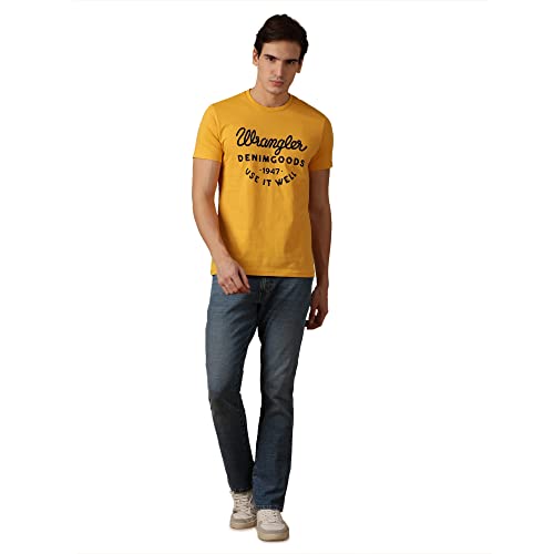Image of Wrangler Men's Solid Regular Fit Tshirts