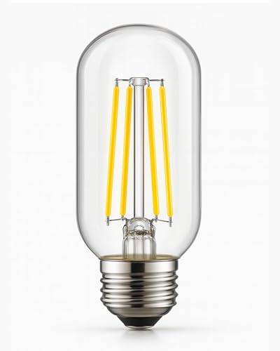 Image of Homesake T45 LED Filament Bulb 4W Warm White Vintage Tube Bulb for Home Decor, Pendant Lights, Wall Lamps & E27 Holder Fixtures | 360 Beam LED Light Bulb