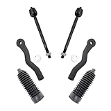 TRQ Front Steering Kit Steering Rack & Pinion Bellow Tie Rod Compatible with 2007-2011 Lexus GS350 2006-2007 GS430 GS450h 2008-2011 GS460 2008-2014 IS F 2006-2015 IS250 2010-2015 IS350