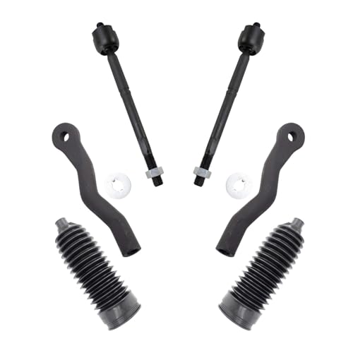 TRQ Front Steering Kit Steering Rack & Pinion Bellow Tie Rod Compatible with 2007-2011 Lexus GS350 2006-2007 GS430 GS450h 2008-2011 GS460 2008-2014 IS F 2006-2015 IS250 2010-2015 IS350