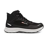 Paredes - Zapatilla abotinada deportiva,material sintético y tela,cierre de cordones,botas con tacos,trekking para: Hombre color: NEGRO talla:44
