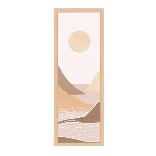 JDZIVTOP 5x15 Frame Natural Woodgrain Rustic 15x5 Picture Frame Beige Art Pic Hanging Poster Frame 5 by 15 Gallery Family Concert Portrait Photo Frame Horizontal Vertical Display Gift