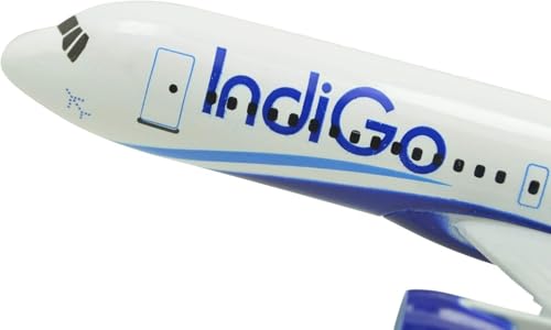 Image of Toys Uncle Diecast Aeroplane Scale Model, (A320 AIR Indigo 16 CM)