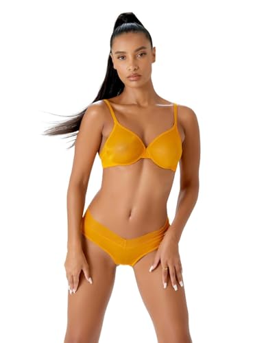 Image of Gossard Glossies Sheer Underwire Bra - Barely-There Moulded Plunge, Invisible Under Clothing