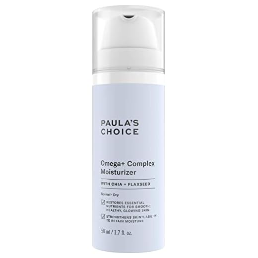 Paula's Choice Omega + Complex Ansiktscreme - Återfuktande Natt Kräm Stärker Hudens Barriär - Berika Uttorkad Hud med Linolsyra - Normal till Torr Hud - 50 ml