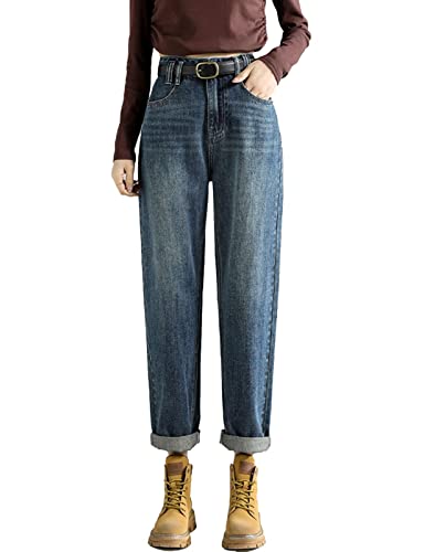 HALITOSS Women's High Waist Vintage Denim Jeans Casual Loose Trousers