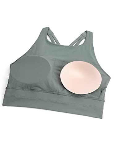 Image of CRZ YOGA Butterluxe Longline Sports Bras | Light Support, Removable Pads, Yoga, Extremely Soft, Criss Cross Back, High Neck, for Women