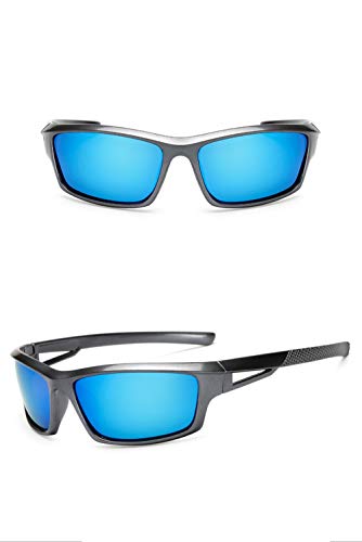 Preisvergleich Produktbild EDSWXT Schutzbrillen Fahrrad-REIT-Sonnenbrille-Radfahrengl... Für Männer Frauen, Graues Blau