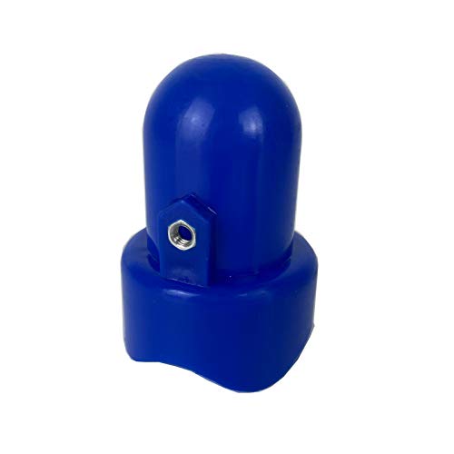 Large Trampoline Enclosure Pole Caps with Screw-in Bolts, Only Fit for Poles 1.5 Inch Diameter, 6 Piece, Blue
