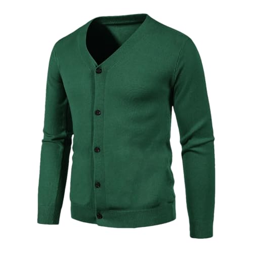 Men's Cardigan Sweaters Long Sleeve V-Neck Slim Fit Simple Design Knit Sweater Tops