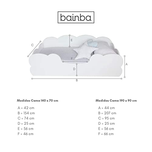 Bainba Children's Montessorian Cloud Bed 154 x 74 x 42 cm