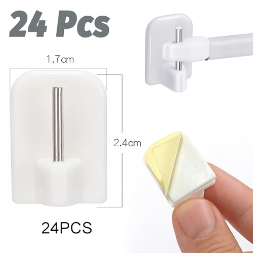 Jinpojun 24 Pezzi Gancio Autoadesivo per Bastone
