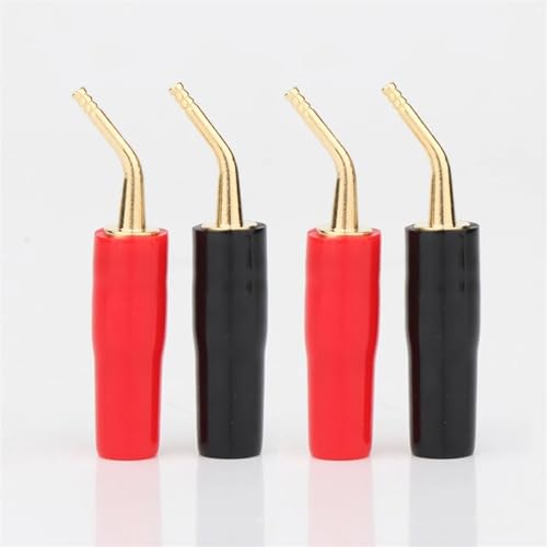 Conectores banana para cable de altavoz con bloqueo de tornillo y plástico blando 5