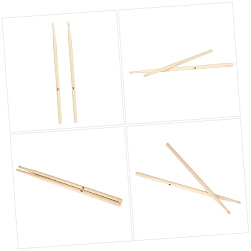 Kisangel 12 pares de baquetas de arce ligeras para jazz, para principiantes y profesionales, accesorios duraderos de percusión para todas las edades, para práctica y presentación miniatura 3