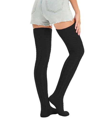 Sexybody Women's Thigh High Socks Over the Knee Knit Socks, Winter Leg Warmers Stockings Knee High Tube Arctic Fleece3