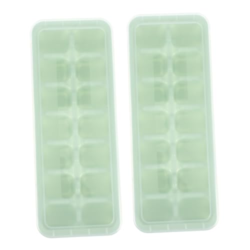 Molde para cubitos de hielo verde transparente, 2 piezas miniatura 1
