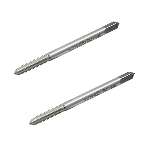 Aopin M4 x 0.7 Taper Hand Tap HSS Metric Female Thread High Speed Steel Hand/Machine Use Straight Flute Screw Tap, Suitable For Used To Make New Threads, Re-Thread Damaged And Jammed Threads 2 Pcs