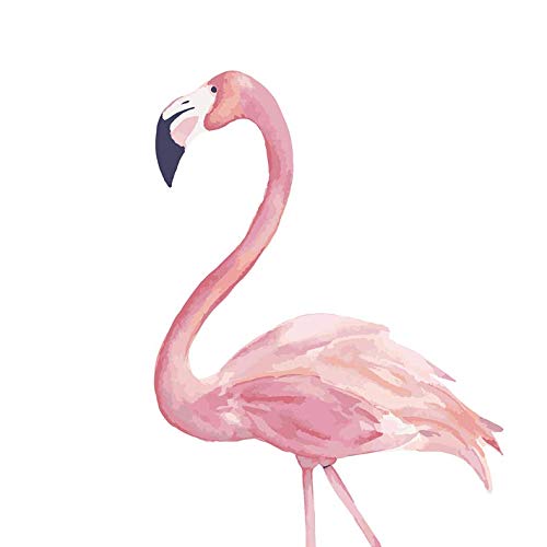 Rose Flamingo Toile Art Prints Affiche 50x70cm pour décoration murale de salon et chambre moderne