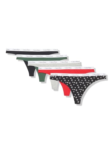 La mejor comparación de Obsessed Calvin Klein de esta semana. 40 Calvin Klein - Bragas elásticas de algodón con Logotipo de carrusel para Mujer, Paquete múltiple, Negro/Verde Kells/Gris Heather/Obsess Red/CK Spark Black, M