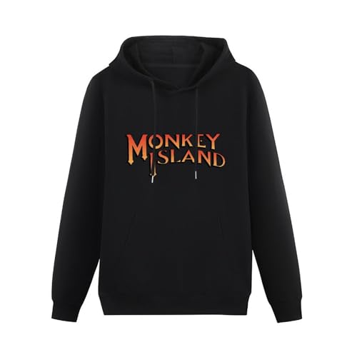 TANYOUPIN Monkey Island Hoody Men's Hoodie with Pocket Black L TANYOUPIN Monkey Island Hoody Men's Hoodie with Pocket Black L