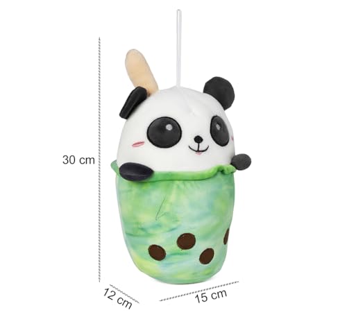 Image of Fuzzbuzz Boba Soft Toy - 22cm Plush Stuffed Animal for Toddlers 18M+ | Ultra-Soft Cuddly Toy for Boys & Girls | Adorable Baby Plushie Ideal for Snuggling & Gifting (Panda)