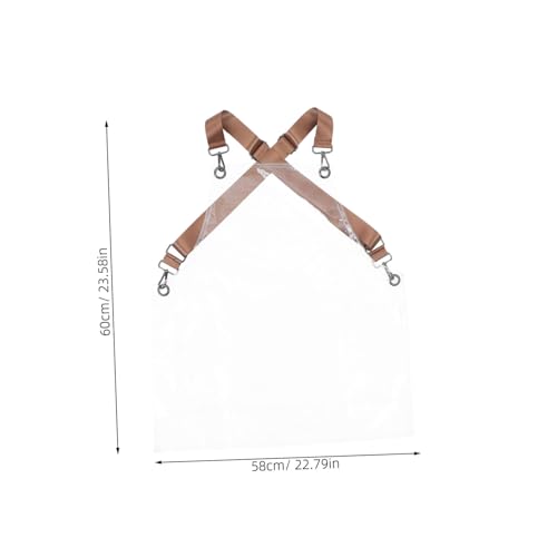 Tablier coiffeur imperméable transparent avec poche ajustable résistant huile