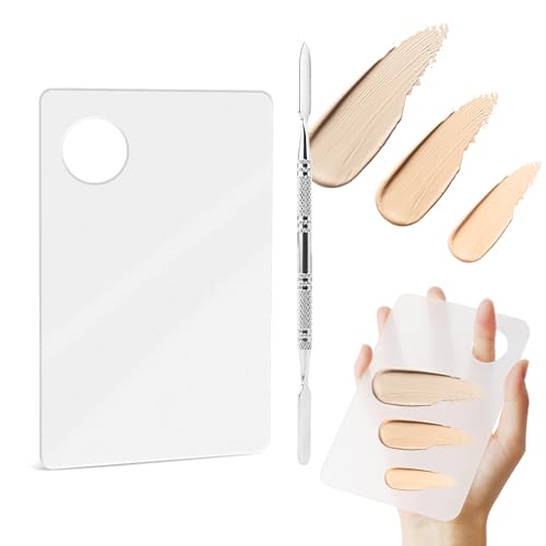 Paleta Mezclas Maquillaje,Paleta Correctores Maquillaje Herramienta con Herramientas de Aplicación,Paleta de Cosméticos para Maquilladores que Mezclan Base y Pigmentos de Maquillaje y Tono de Manicura