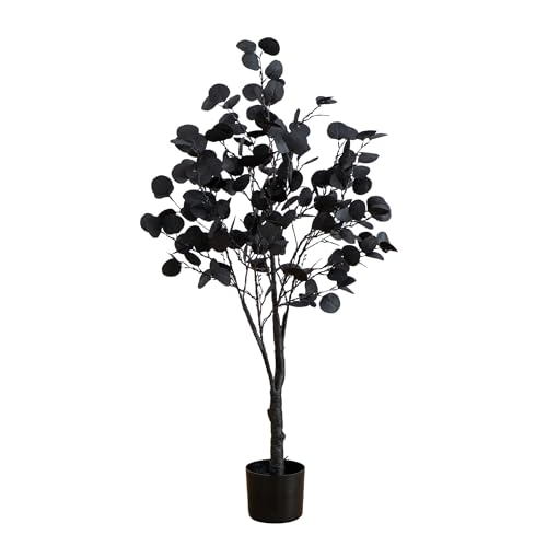 Eucalyptus noir pré-éclairé avec 160 LED bicolores intenses