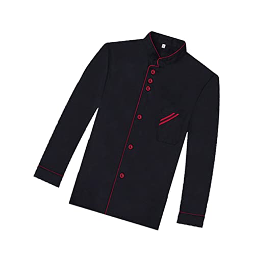 STOBAZA Chef Jackets for Men & Women - White Unisex Button Chef Coat with Sleeves