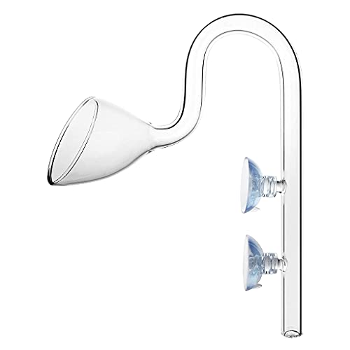 アウトレット用水槽流出パイプフィルターアクセサリー10mm 13mm 17mm吸引カップ付き透明ガラス