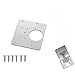Piastra di riparazione per cerniere in acciaio inox per mobili e armadi, strumento di montaggio resistente alla ruggine con viti, dimensioni 10 cm x 9 cm x 0,5 cm (1 pezzo) immagine