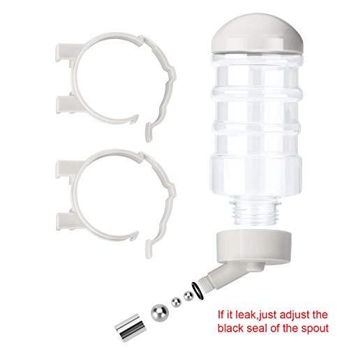 No Drip Dog Kennel Water Bottle Dispenser for Crate, 400ml Dripless Pet Drinking Fountains