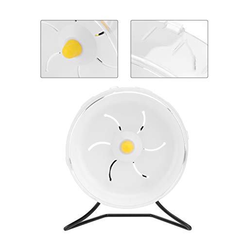 POPETPOP 1 St Hamster Loopwiel Hamster Dempwiel Speelgoed Hamster Stil Loopwiel Gerbils Oefenwiel Hamster Rollend Wiel Speelgoed Cavia Wiel Oefening Plastic Rennen Wit Ufo-wiel - Image 6