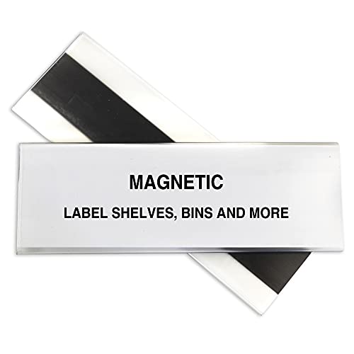 C-Line HOL-DEX Magnetic Shelf/Bin Label Holders, Side Load, 2 x 6, Clear, 10/Box