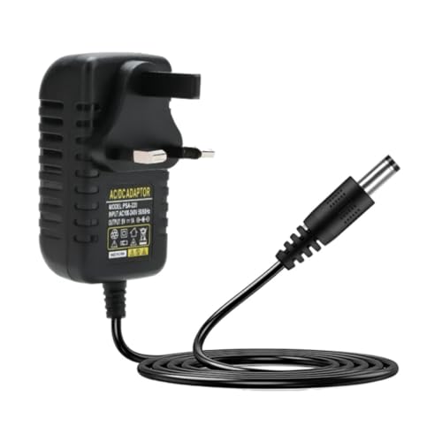 9V DC 1A Guitar Pedal Power Supply Adapter Center Negative Sleeve Positive 9V 1A Wall Charger Adaptor for Most Guitar Bass Effects Pedal Stompbox Noise Reduction