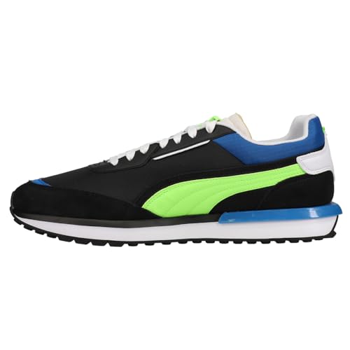 PUMA Mens City Rider Electric Lace Up Sneakers Shoes Casual - Black, Blue - Size 14 M3