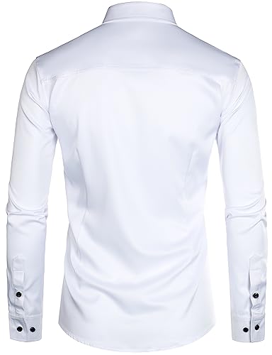 ZEROYAA Mens Slim Fit Long Sleeve Tuxedo Dress Shirts/Prom Performing Shirts2